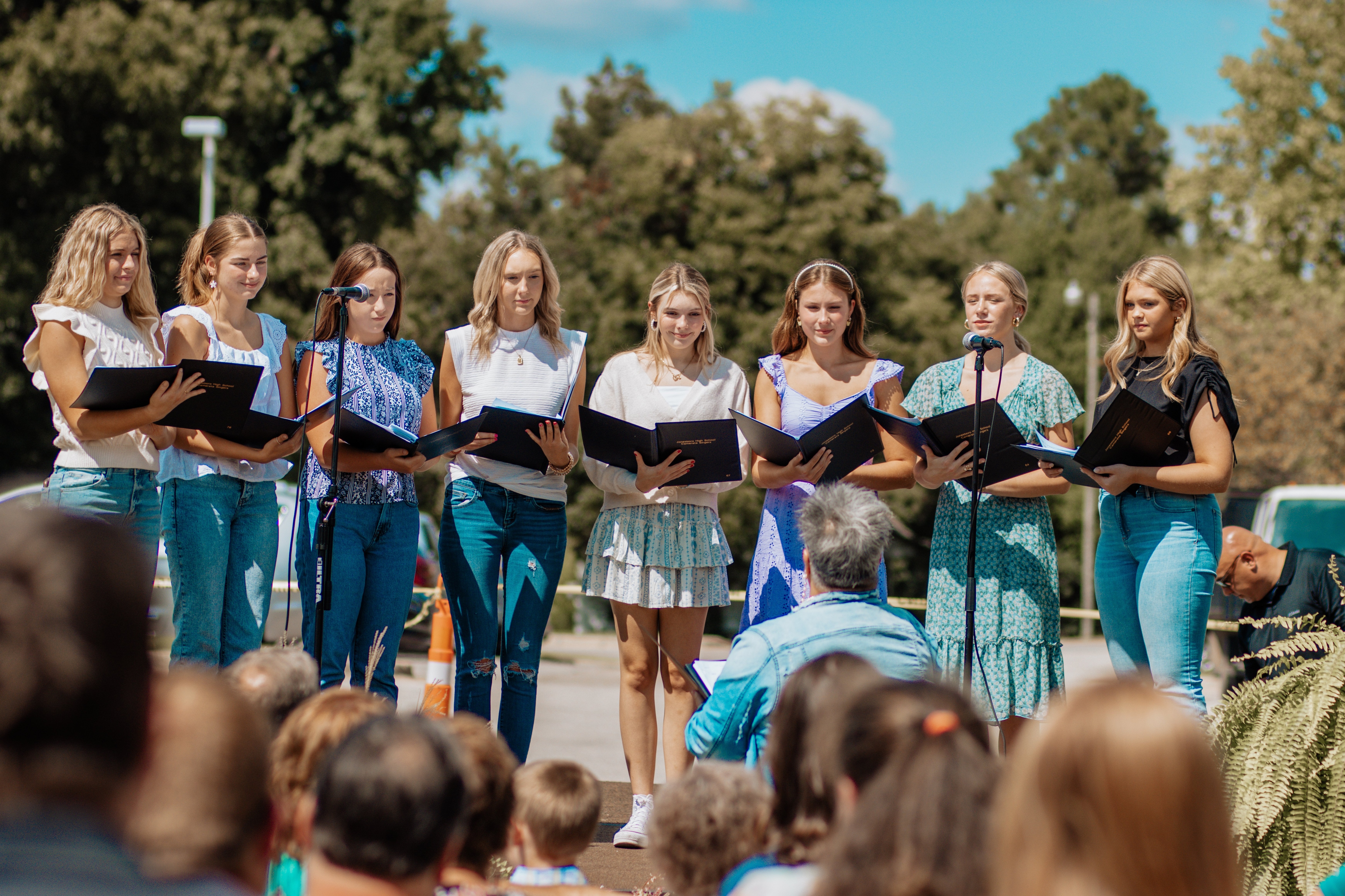 choir at butterfly release