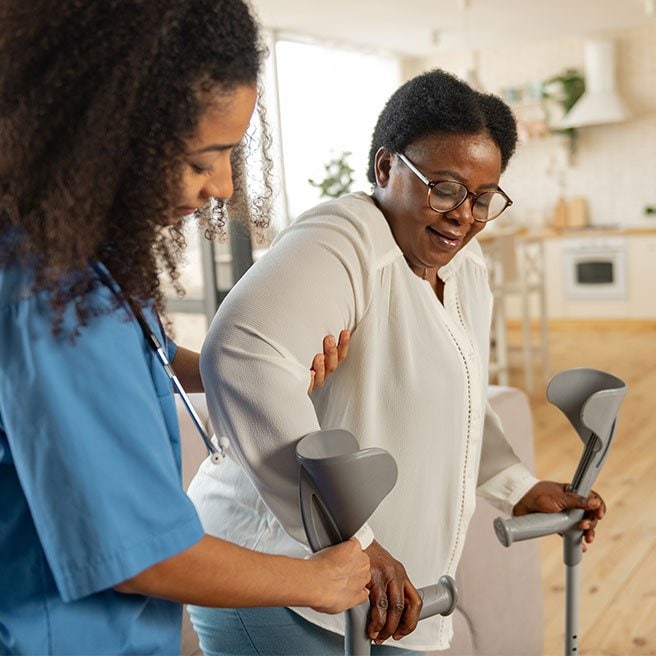 Image of patient receiving home health