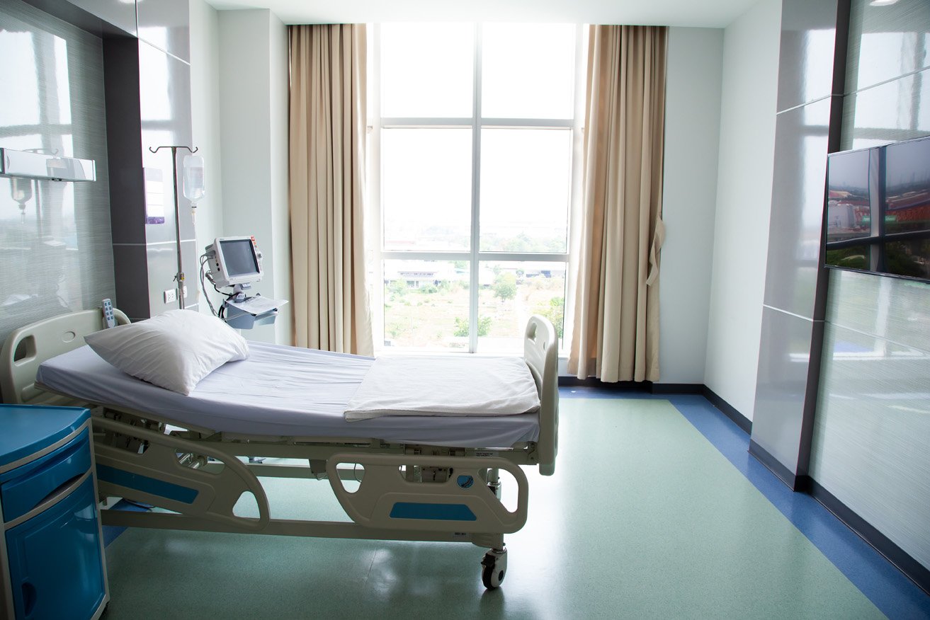 Modern hospital room