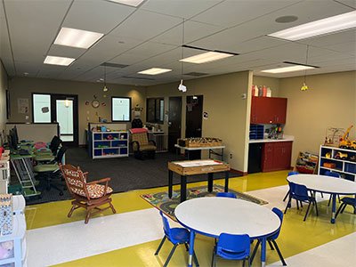 kids club table and chairs, interactive games