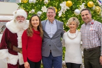 Group of doctors with Santa at Light Up a Life