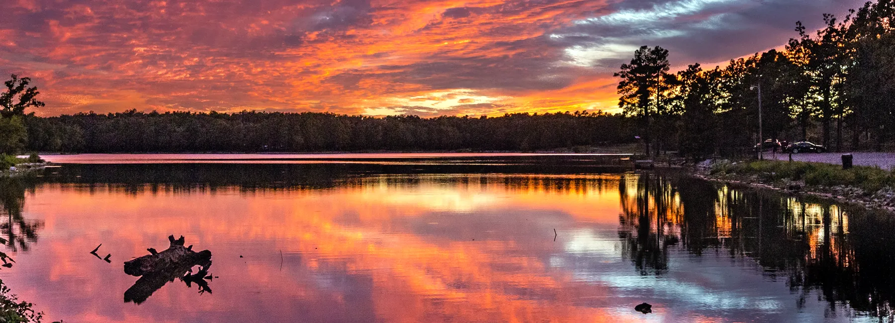 Craighead Forest lake at dusk