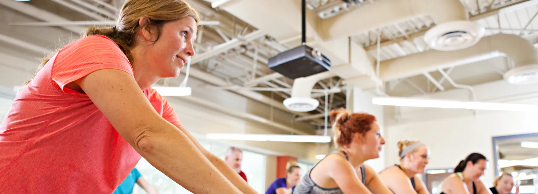 Multiple participants in a cycling class